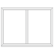 uPVC Fixed Windows Two Panels