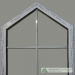 uPVC fixed windows pentagon shaped with window grids