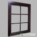 Wooden windows mahogany with window grids on the glazing