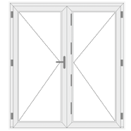 Aluminium Double Leaf Front Doors