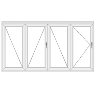 Aluminium Folding Doors with 4 Panels