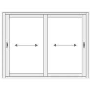 Aluminium Sliding Doors with 2 Panels