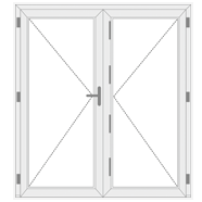 uPVC Double Leaf<br/> Front Doors