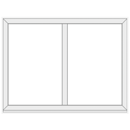 uPVC Fixed Windows with Two Panels