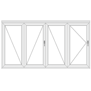 uPVC Folding Doors with 4 Panels